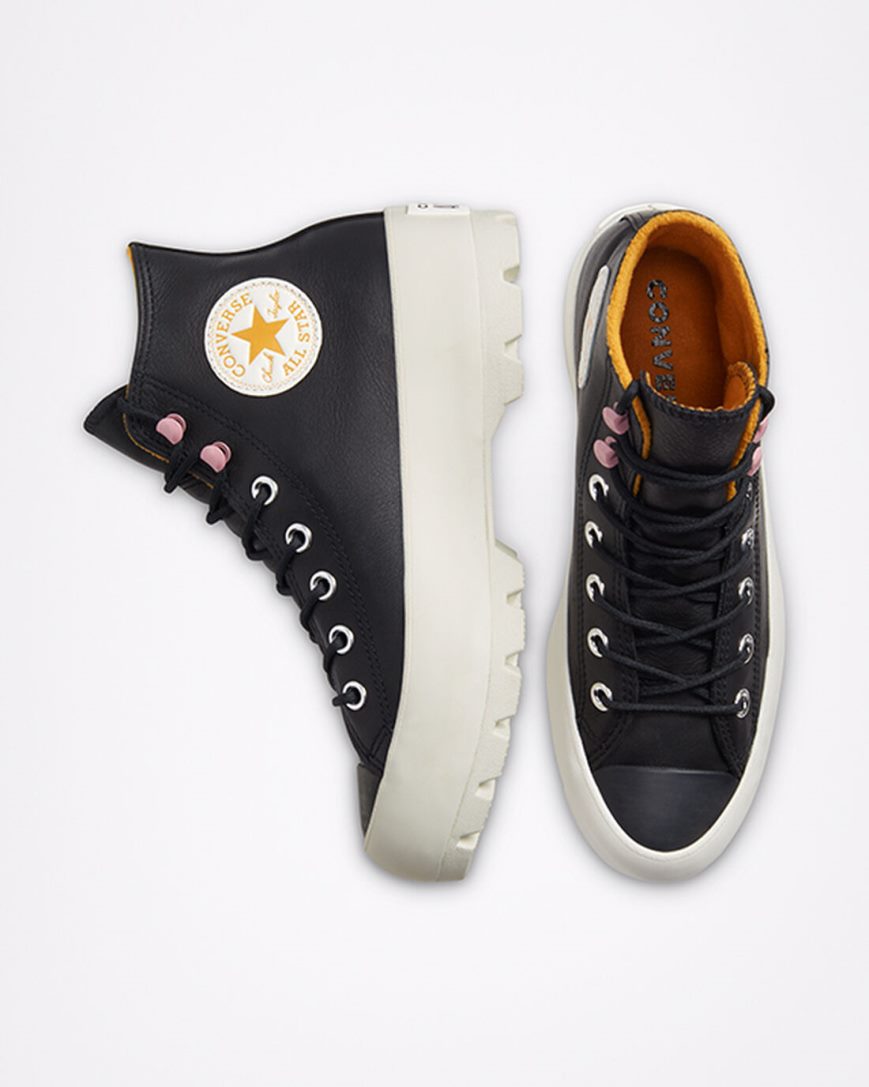 Tenisky Vysoke Converse Chuck Taylor All Star Lugged Zimná Damske Čierne Žlté | SK YDNXR8